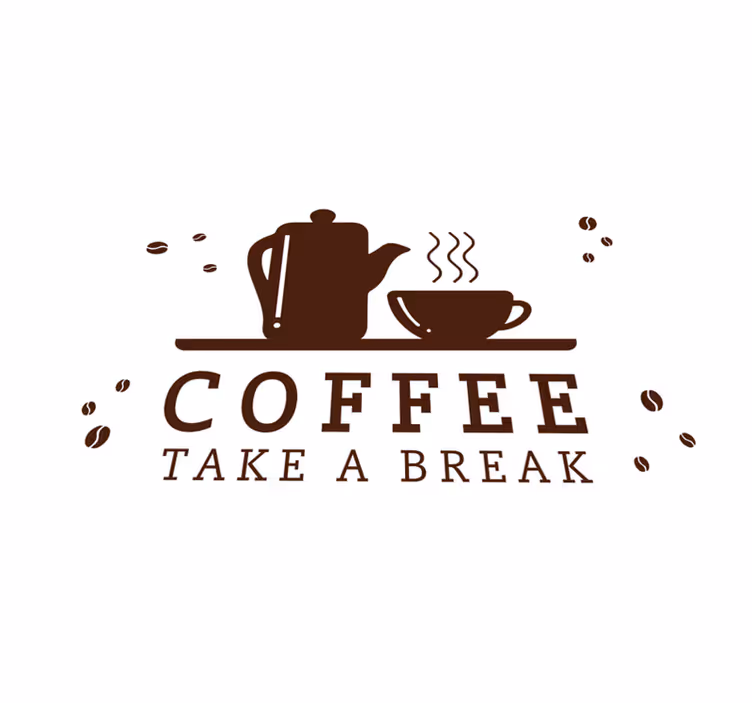 Placemats with quotes coffee break inspiration - TenStickers