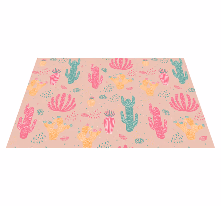 Original placemats vibrant cactus design - TenStickers