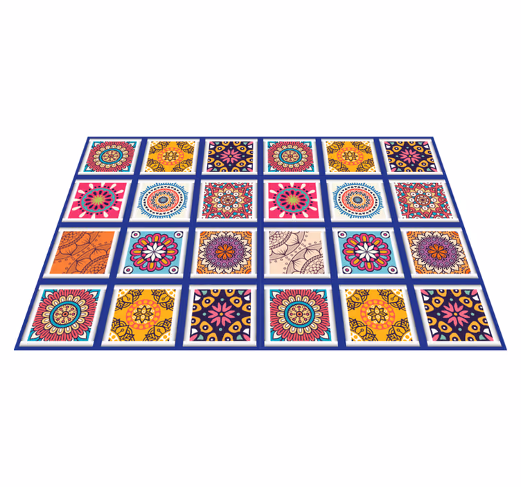 Ethnic tiles textured placemats - TenStickers