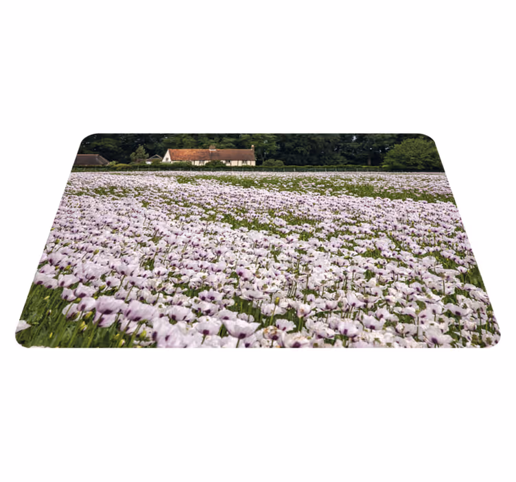 White poppy field elegant placemats - TenStickers