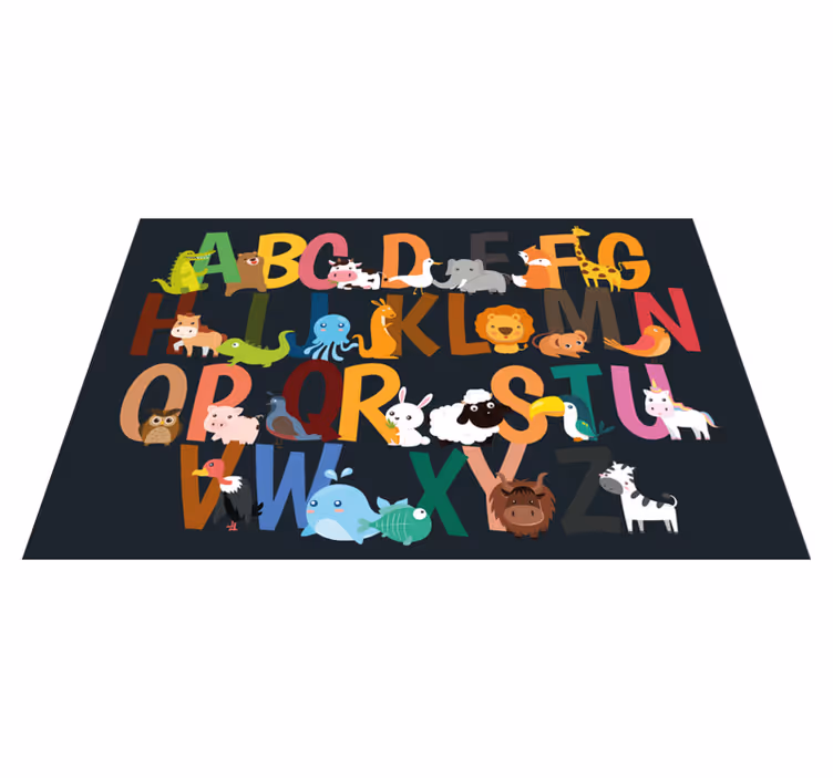 Animal Alphabet English children placemats - TenStickers