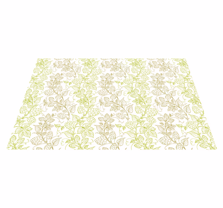 Green plant pattern textured placemats - TenStickers