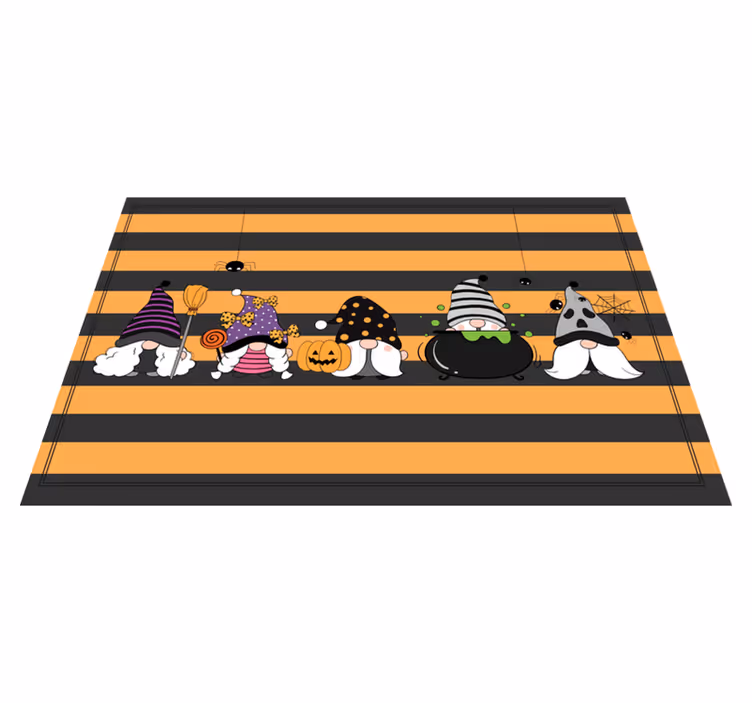 Striped background Halloween placemats - TenStickers