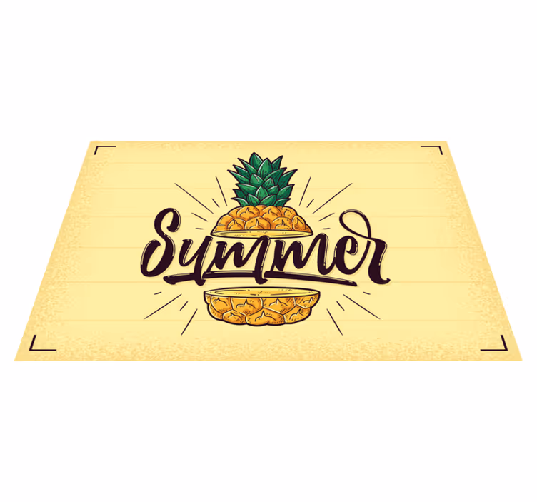 Placements with quotes summer pineapple design - TenStickers