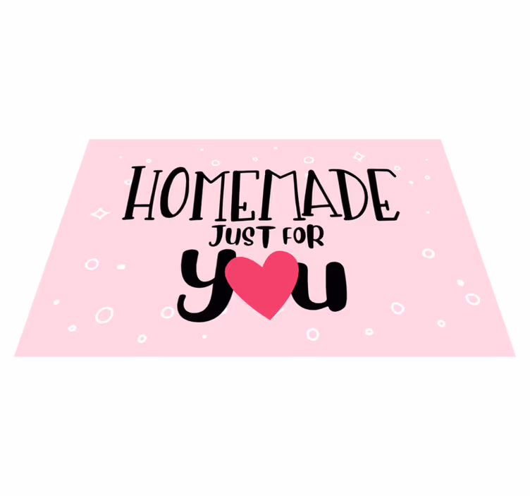 Placements with quotes homemade heart design - TenStickers