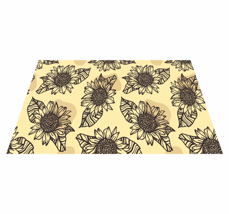 Sunflowers pattern elegant placemats - TenStickers