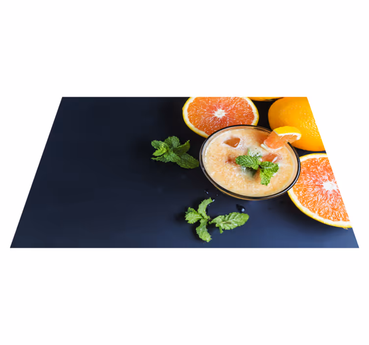 Home placemats fresh citrus beverage - TenStickers