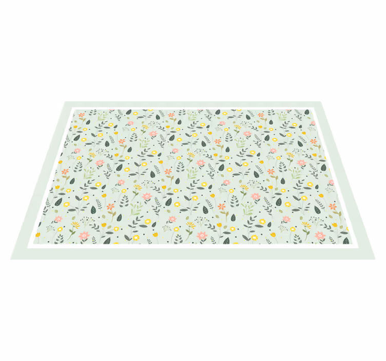 Elegant modern flowers on background placemats - TenStickers