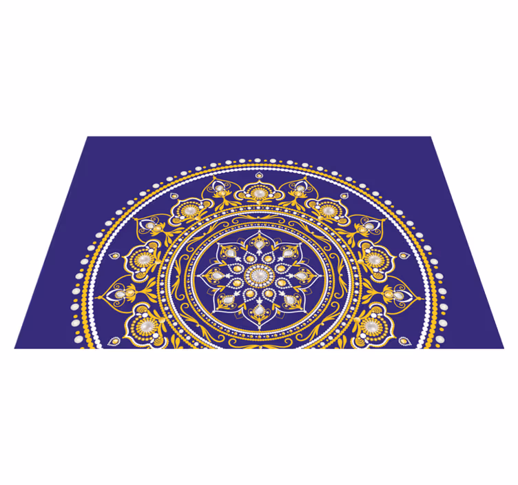 Purple and gold india pattern elegant placemats - TenStickers