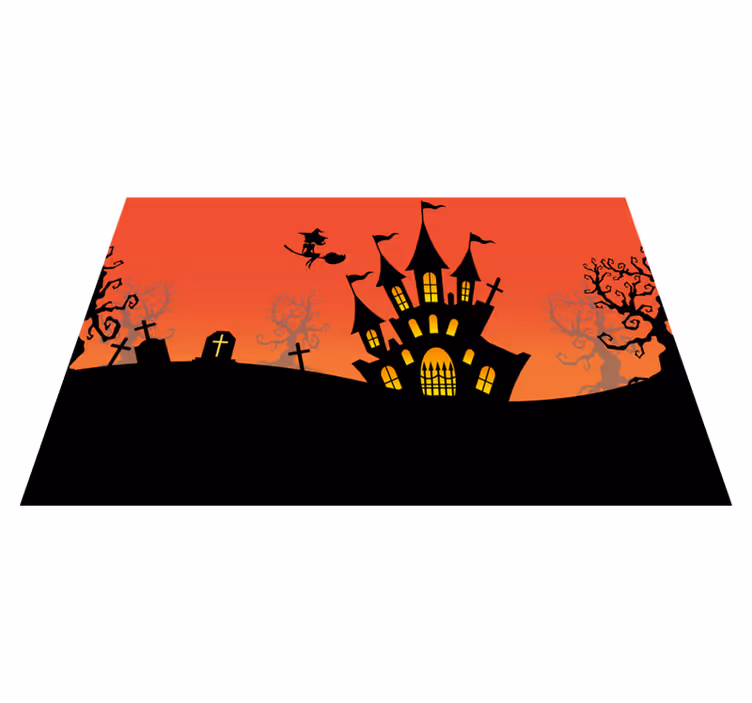 Caste red Halloween night Halloween placemats - TenStickers