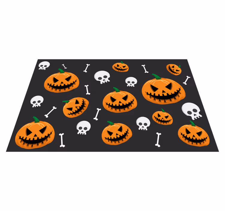 Pumpkins and bones Halloween placemats - TenStickers