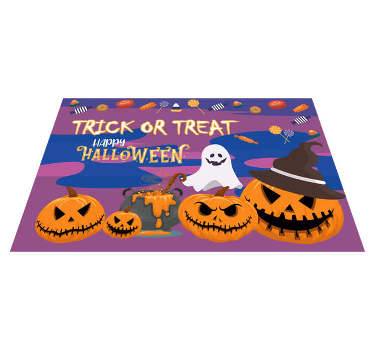 Trick or treat Halloween pattern placemats - TenStickers