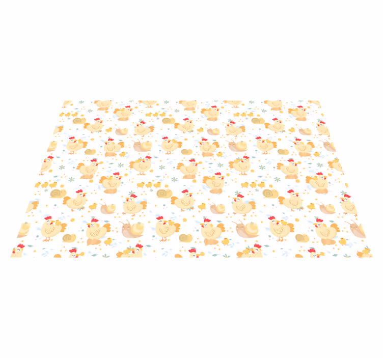 Children placemats cute chicken design - TenStickers