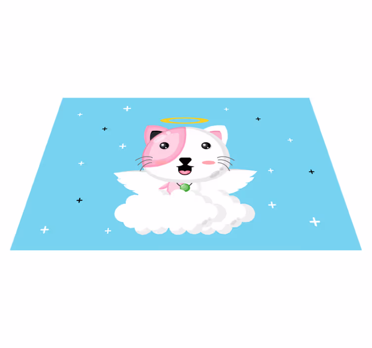 Angel cat children placemats - TenStickers