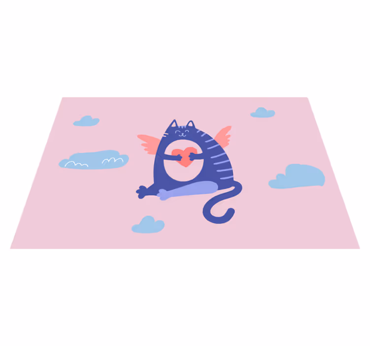 Lovely flying cat children placemats - TenStickers