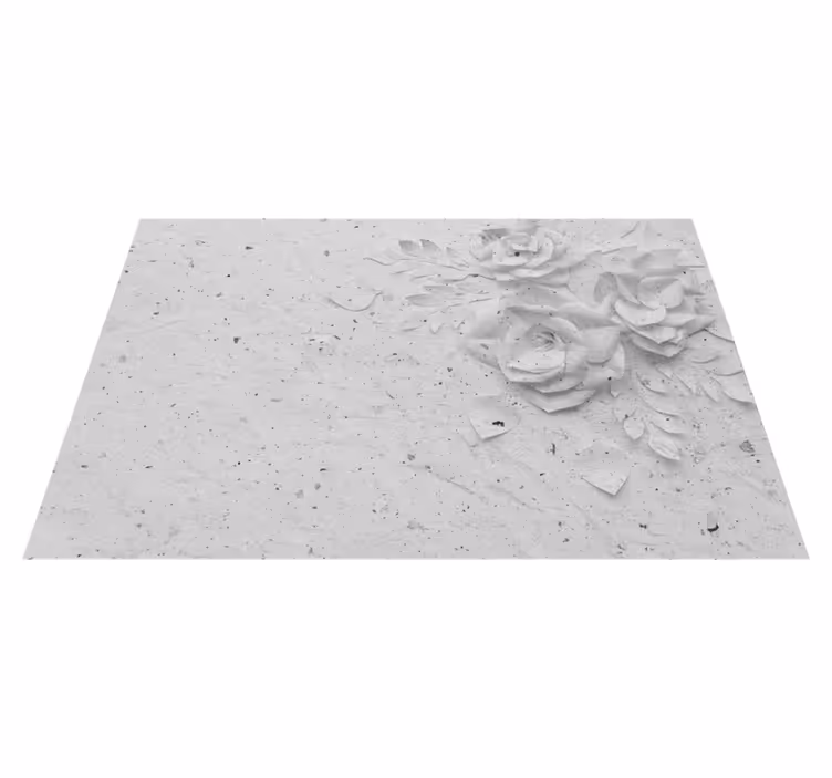 Three white flowers original placemats - TenStickers