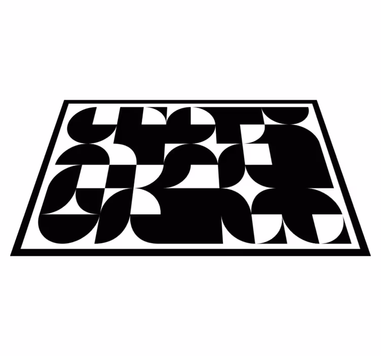 Black circle pattern original placemats - TenStickers