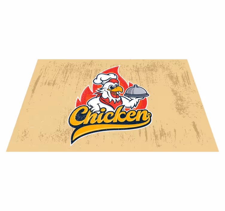 Vintage chicken chef  original placemats - TenStickers