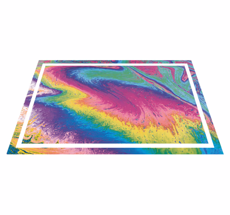 Marble rainbow textured placemat - TenStickers