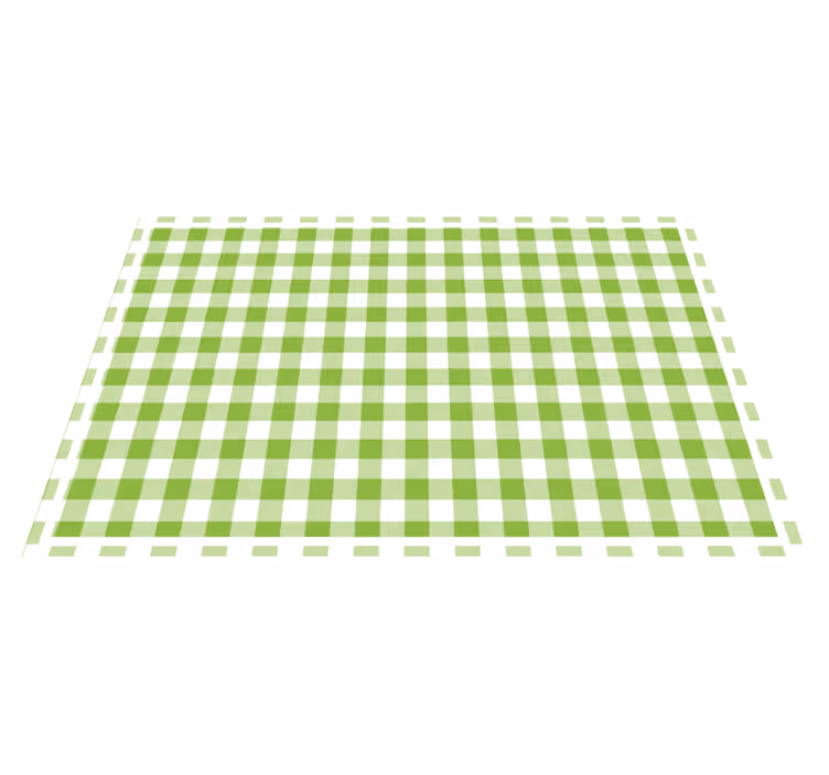 Textured placemats green checkered pattern - TenStickers