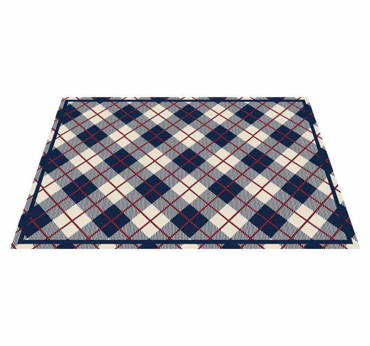 Textured placemats with plaid patterned surface - TenStickers