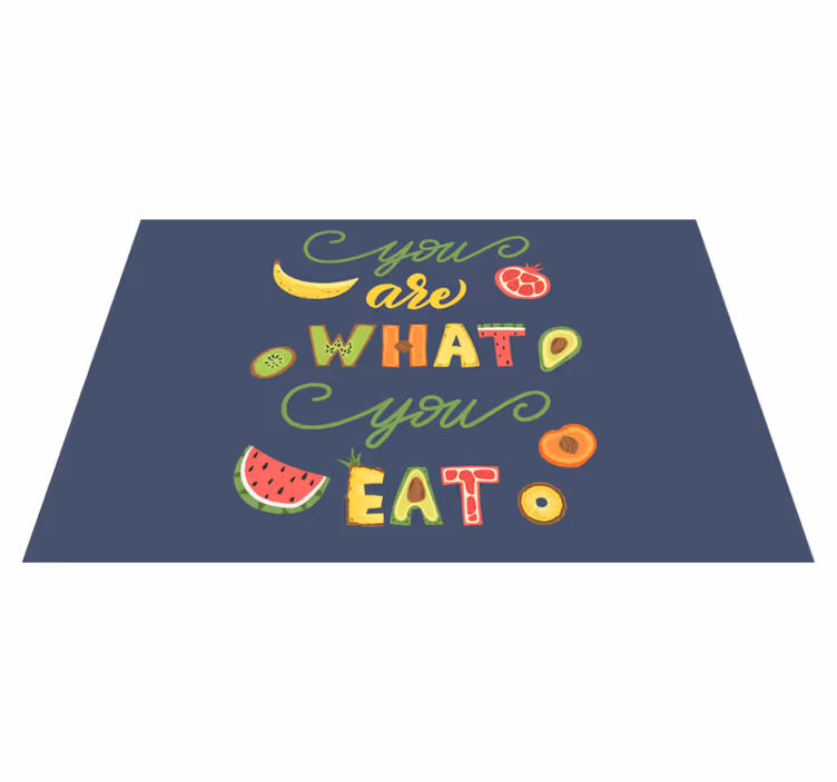Placemat with quotes colorful food saying - TenStickers