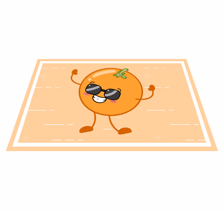 Happy Orange Character children placemats - TenStickers