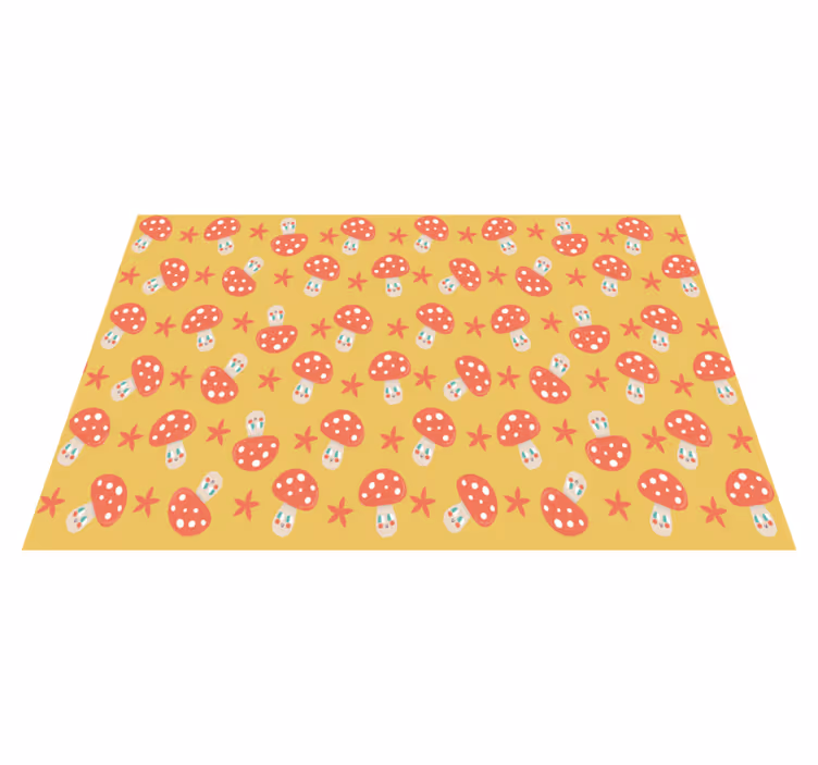 Children placemats with playful mushroom design - TenStickers