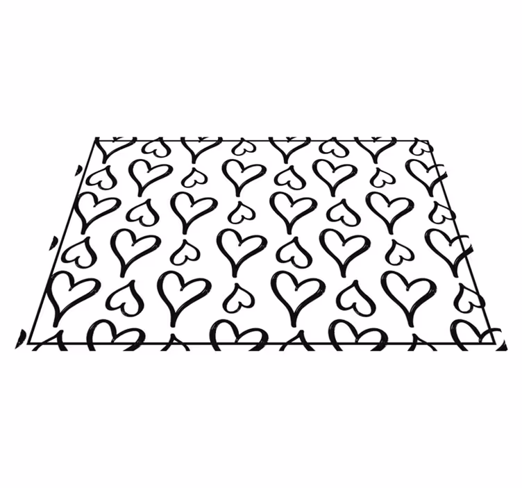 Children placemats hearts pattern playful - TenStickers