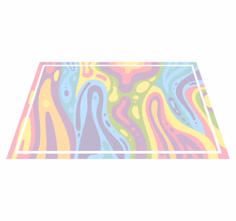 Textured placemats colorful abstract waves - TenStickers