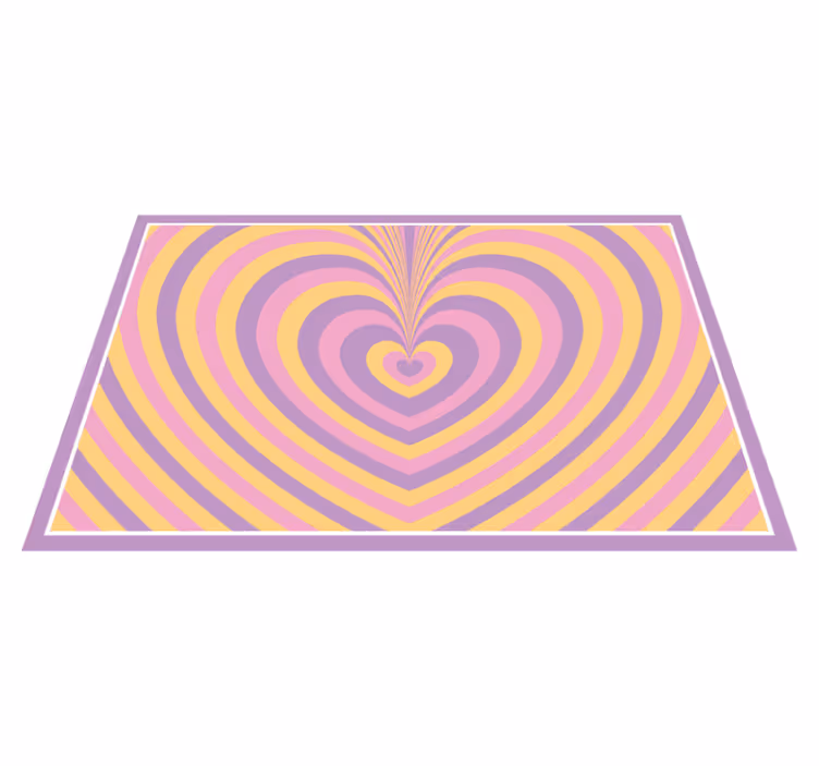 Psychedelic groovy heart original placemats - TenStickers