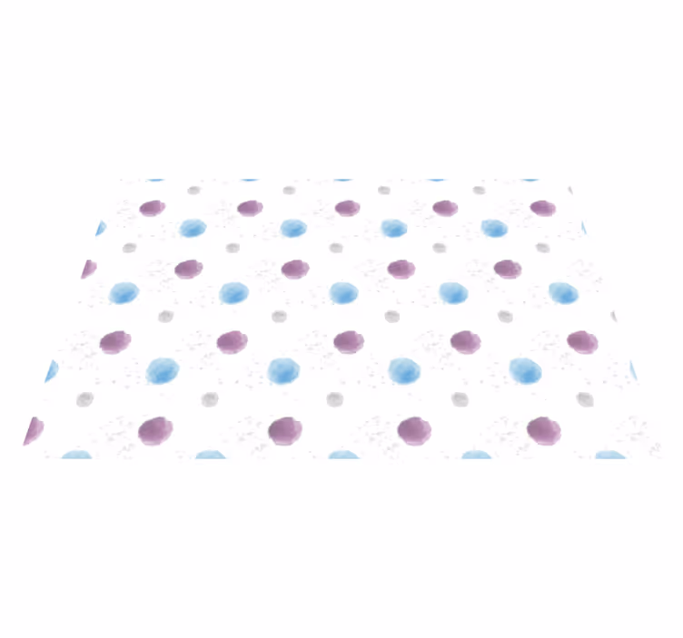 Blue and pink watercolor polka dots placemats - TenStickers