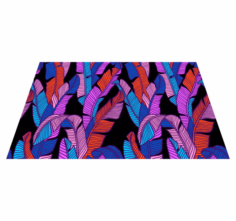 Textured placemats with vibrant leaf designs - TenStickers