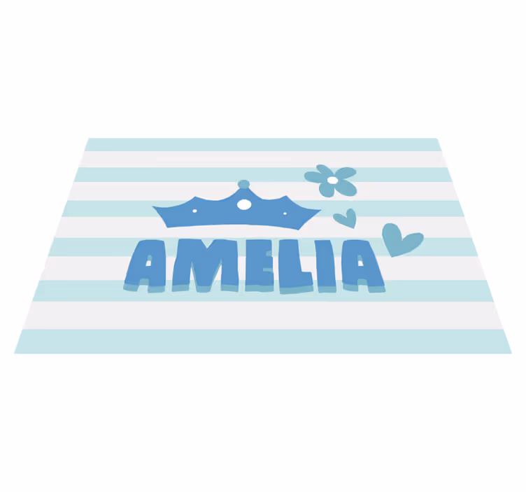 Crown and name children placemats - TenStickers