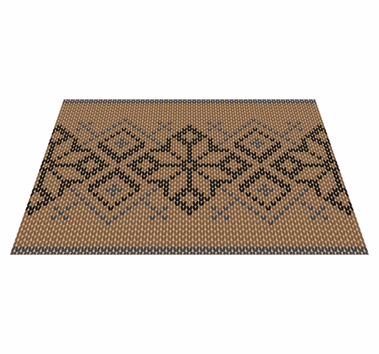 Textured placemats with geometric contrast design - TenStickers