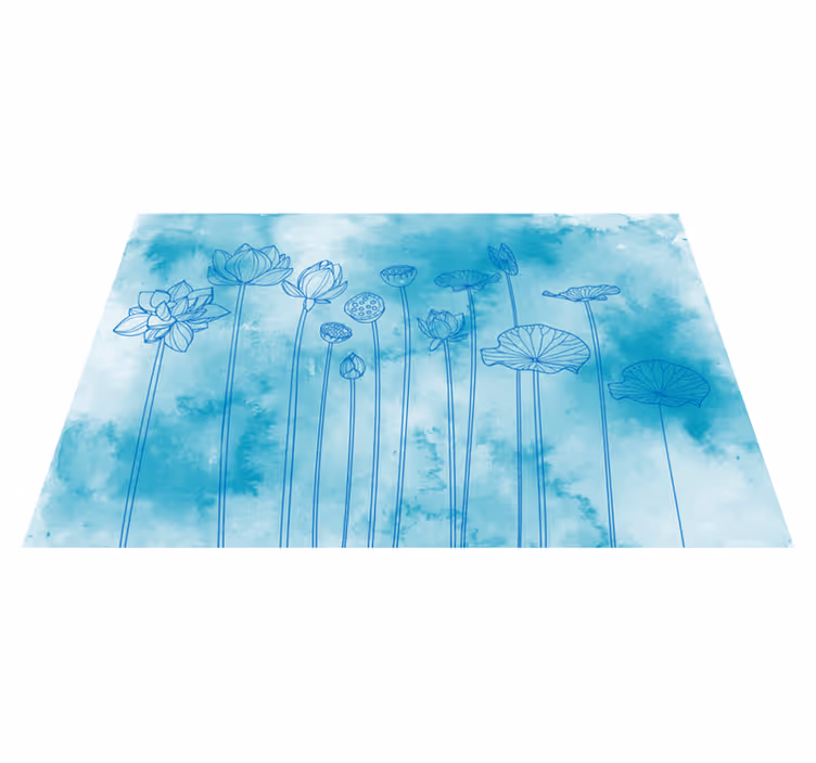 Textured placemats with lotus floral designs - TenStickers