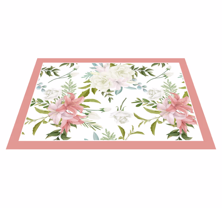 Original placemats floral pattern centerpiece - TenStickers