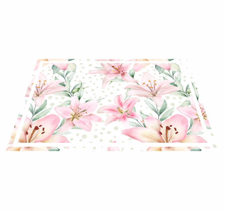 Original placemats floral lily design - TenStickers