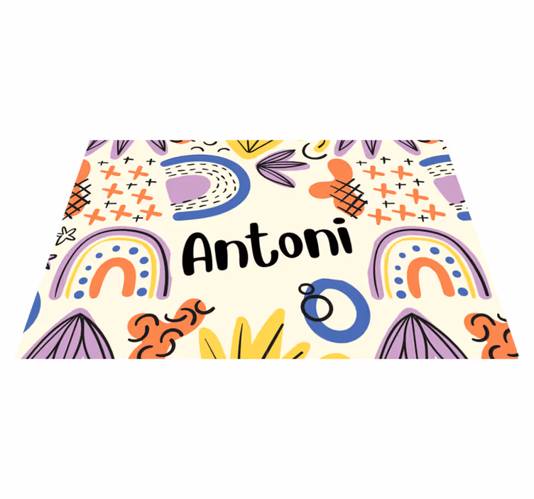 Children placemats with colorful name designs - TenStickers