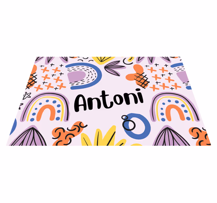Children placemats colorful rainbow designs - TenStickers