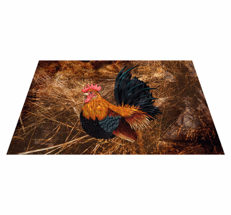 Original placemats vibrant rooster art - TenStickers