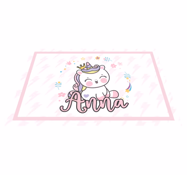 Children placemats with cute unicorn design - TenStickers