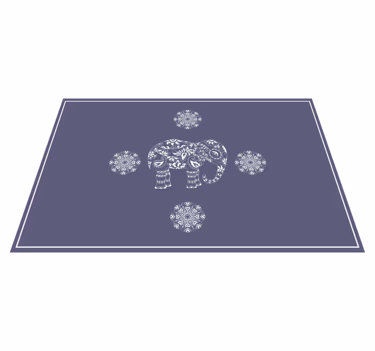 Original placemats elephant design pattern - TenStickers