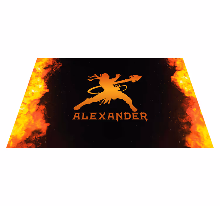 Original placemats fierce warrior silhouette - TenStickers