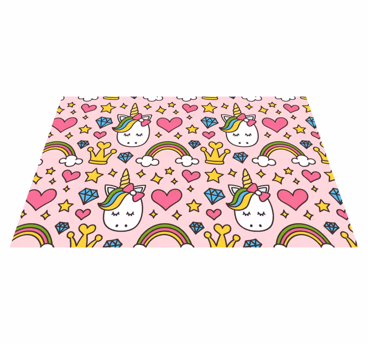 Children placemats cute unicorn design - TenStickers