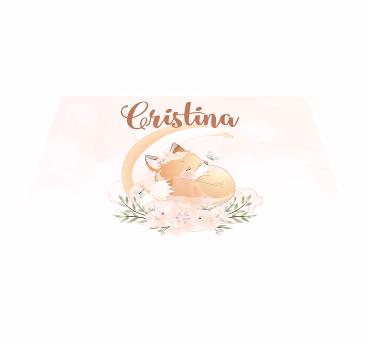 Personalisable placemats with adorable fox design - TenStickers