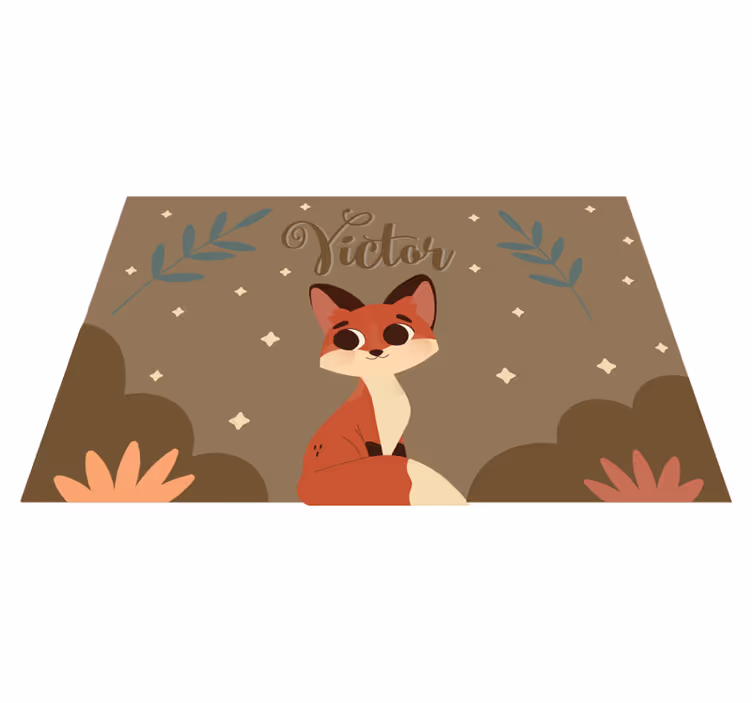 Children placemats cute fox design - TenStickers