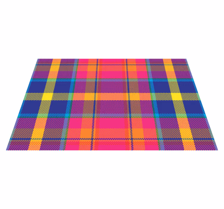 Textured placemats in vibrant plaid design - TenStickers
