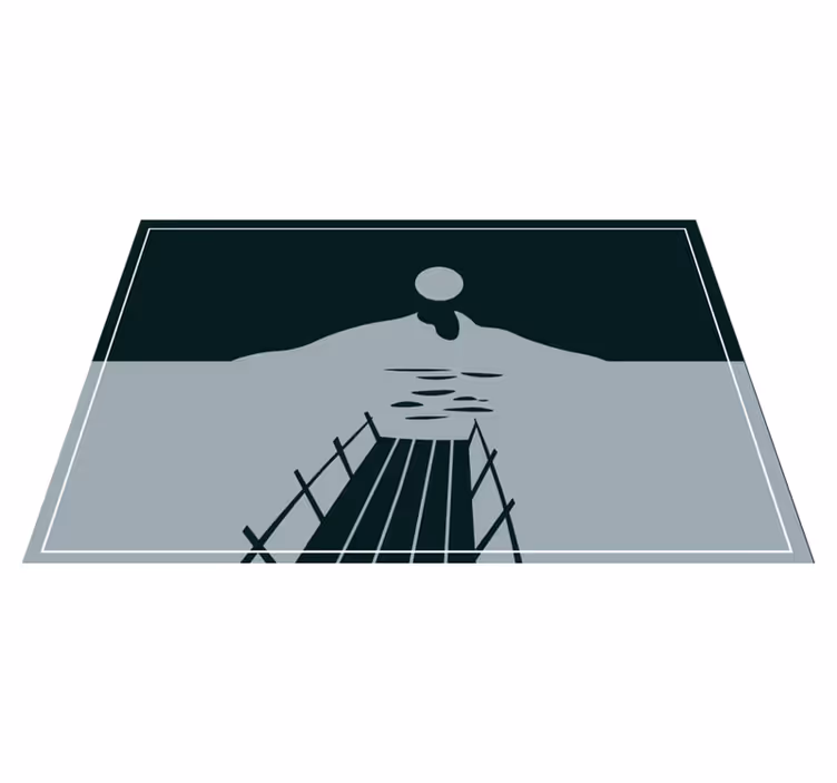 Modern placemats bridge over water - TenStickers