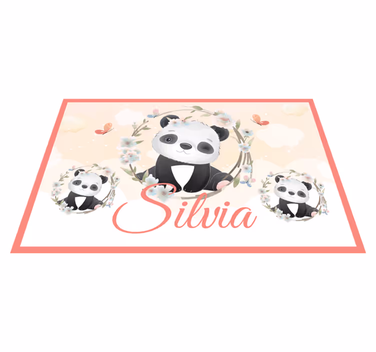 Children placemats charming panda design - TenStickers